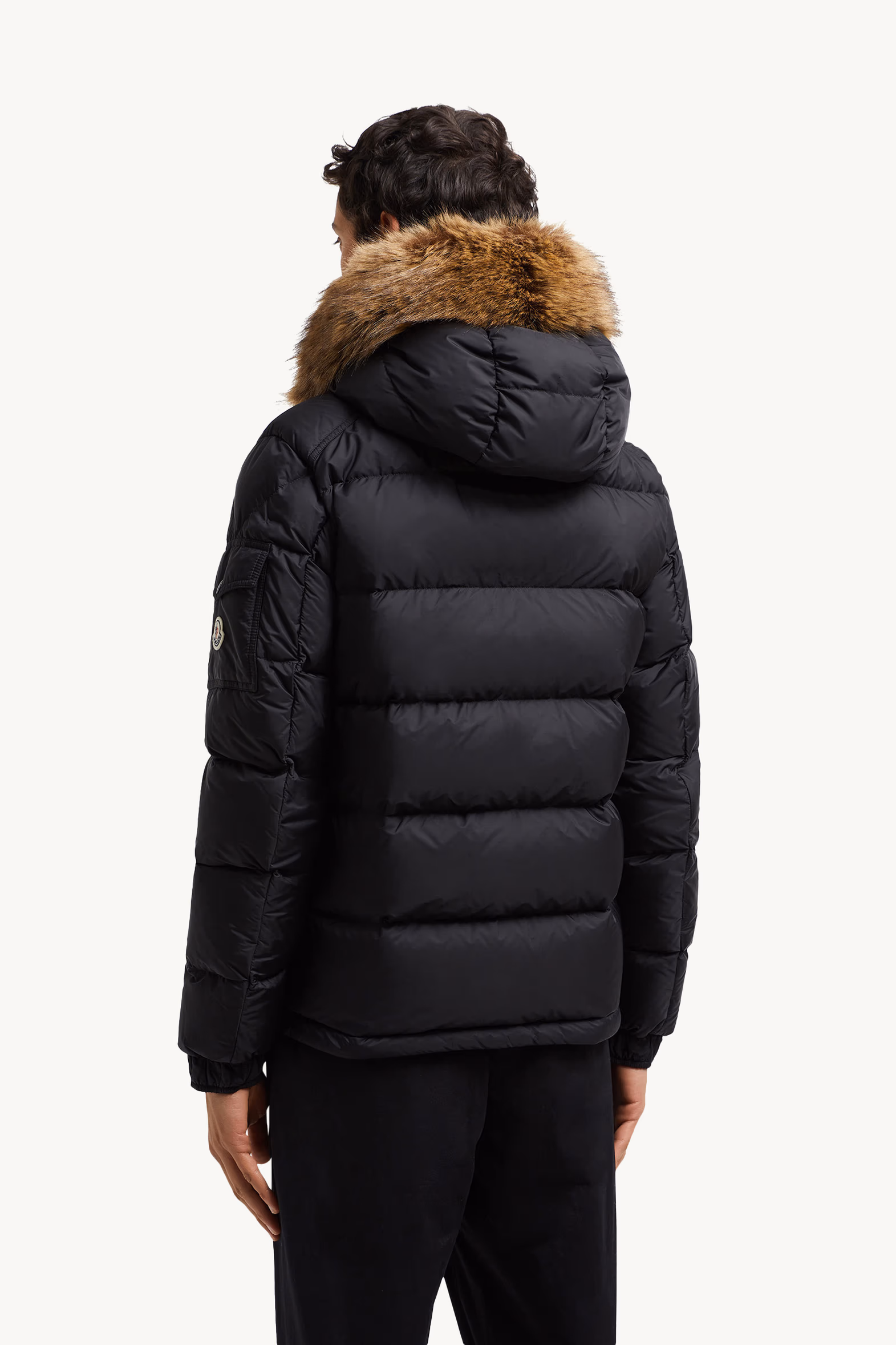 Mayaf Hooded Short Down Jacket Men Black Moncler 5